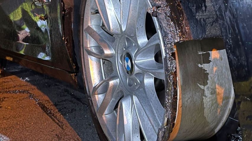 Ana Martinović' Auto nach dem Unfall