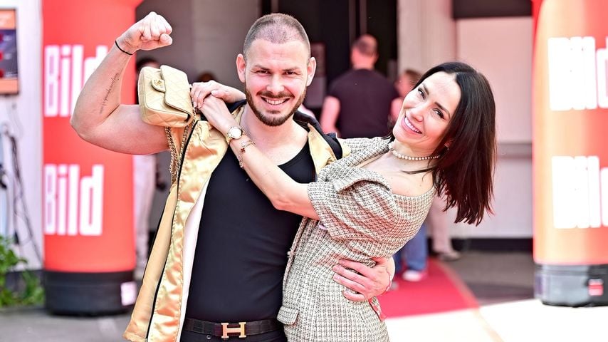 Anastasiya Avilova und Patrick Herbach beim Bild-Renntag 2026 auf der Trabrennbahn Gelsenkirchen
