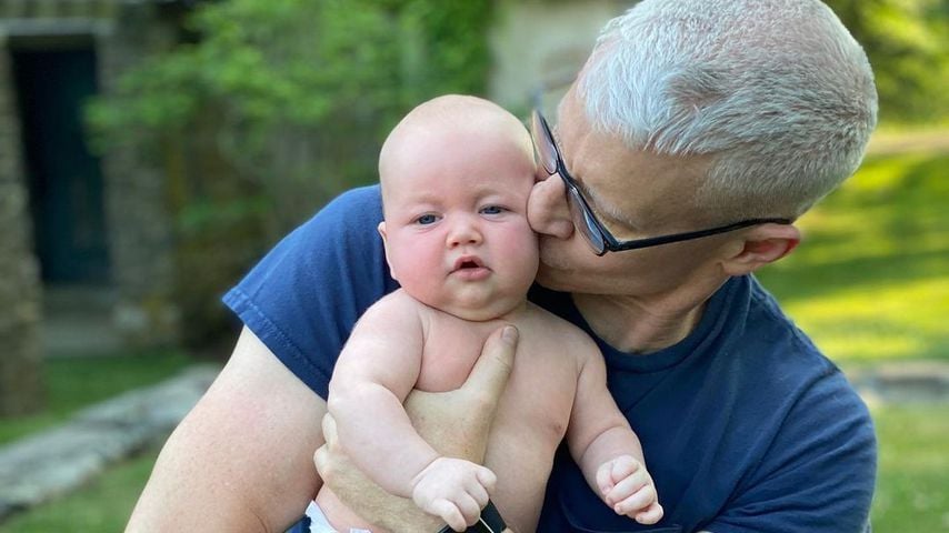 Anderson Cooper mit seinem Sohn Wyatt im Juli 2020