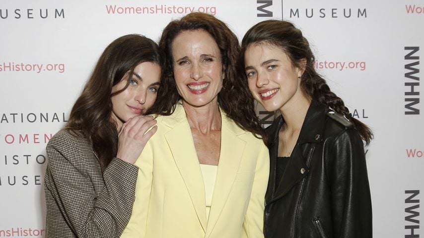 Andie MacDowell und ihre Töchter Rainey Qualley und Margaret Qualley im März 2020