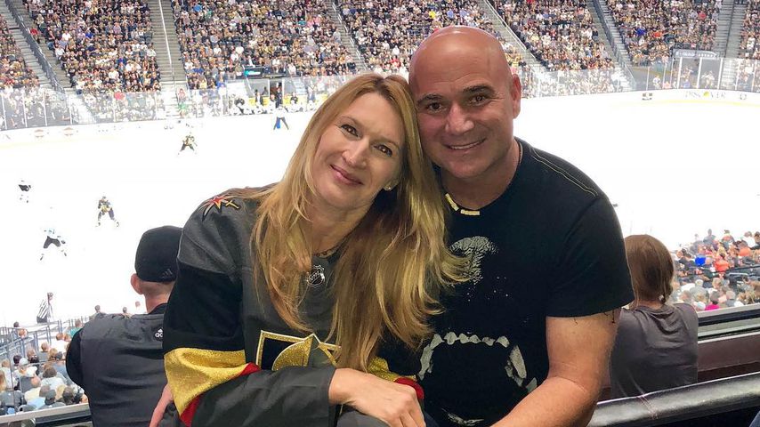 Steffi Graf und Andre Agassi beim Eishockey 2018