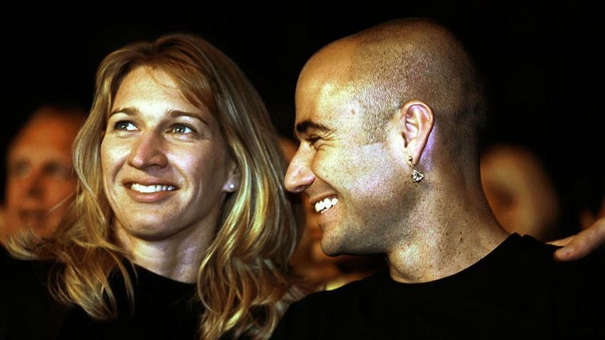 Andre Agassi und Steffi Graf beim Boxkampf De La Hoya vs. Trinidad im Mandalay Bay, Las Vegas, am 18. September 1999