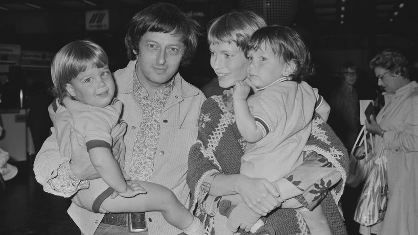 André Previn, Mia Farrow und die Zwillinge Matthew und Sascha