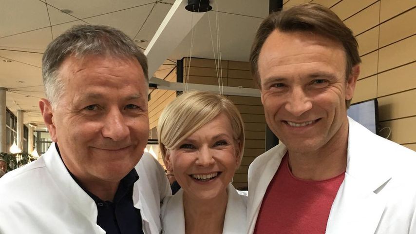 Andrea Kathrin Loewig am Set von "In aller Freundschaft" im Mai 2019