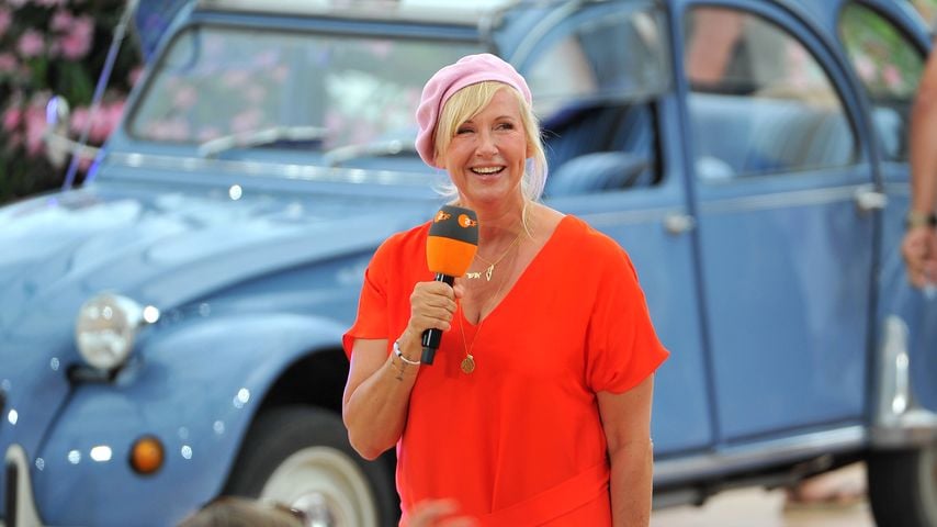 Andrea Kiewel moderiert den "ZDF-Fernsehgarten" auch krank