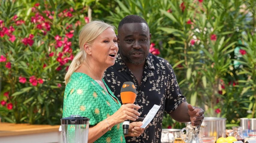 Andrea Kiewel und Nelson Müller im ZDF-Fernsehgarten, August 2025