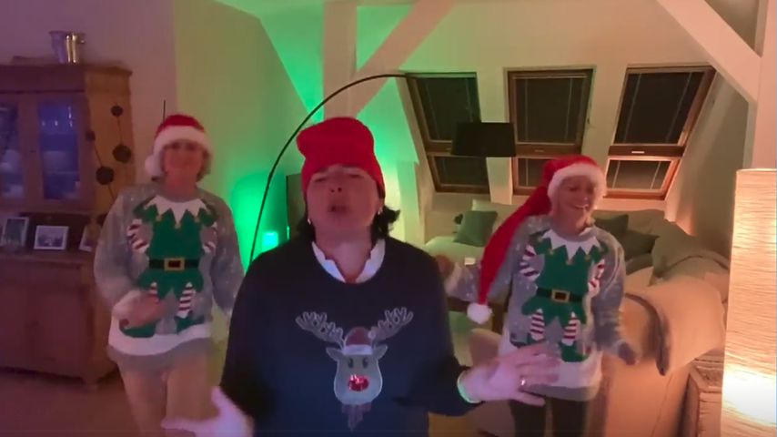 Andrea Plewig, Vera Int-Veen und ihre Frau Obi im Dezember 2019