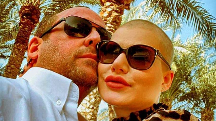 Immobilienunternehmer Andreas Kunz mit seiner Partnerin Melanie Müller im Februar 2022