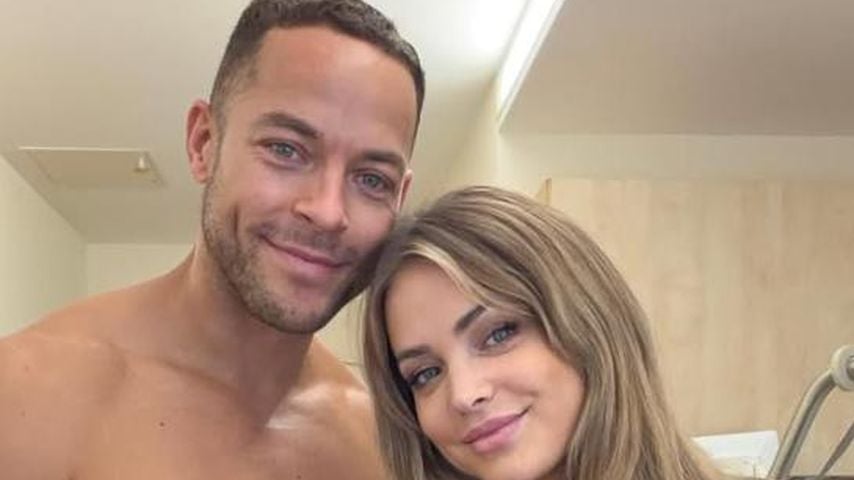 Andrej Mangold und Annika Jung mit ihrem Baby, Juli 2026