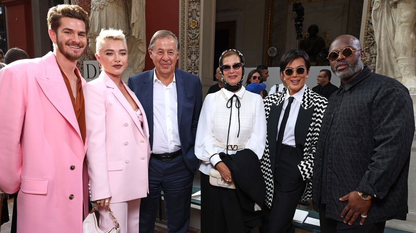 Andrew Garfield, Florence Pugh, Kris Jenner und Corey Gamble, 2023