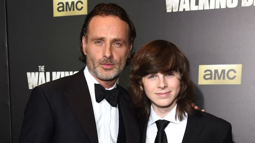 Andrew Lincoln und Chandler Riggs in New York, 2015