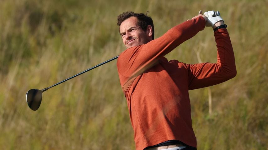 Andy Murray beim Trainingsrundenspiel in Kingsbarns vor der Alfred Dunhill Links Championship 2025