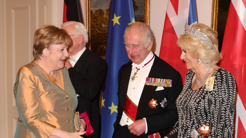 Angela Merkel, König Charles und Königin Camilla, März 2023
