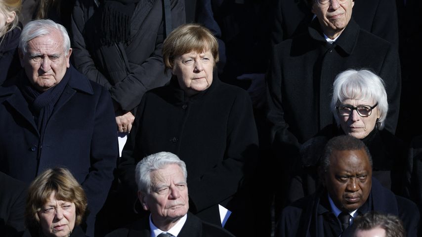 Angela Merkel und Joachim Gauck bei der Trauerfeier von Horst Köhler, Februar 2025