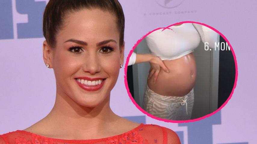 "Riesengroß": Angelina Heger zeigt eingeölten Babybauch