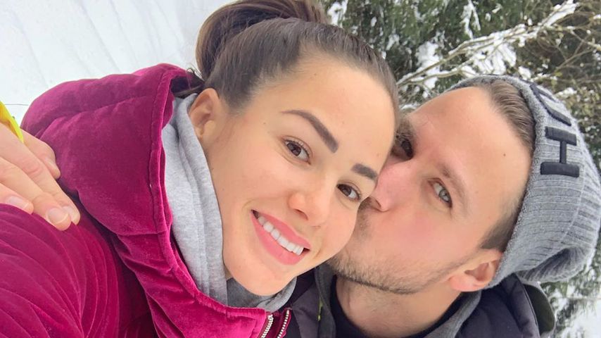 Angelina Heger und Sebastian Pannek im Winterurlaub im November 2019