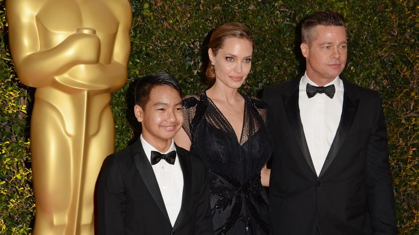 Angelina Jolie, Brad Pitt und Maddox, November 2013