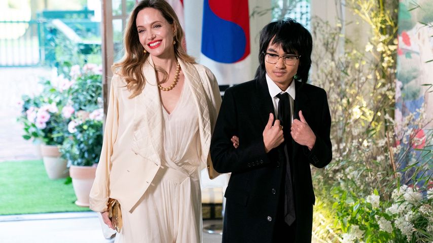 Angelina Jolie mit ihrem Sohn Maddox, April 2023