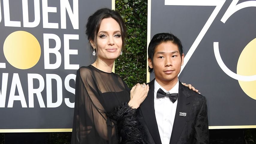 Angelina Jolie und Sohn Pax genießen Lunch nach Unfall
