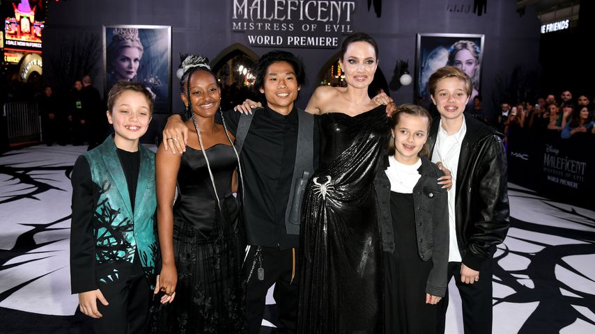 Angelina Jolie mit ihren Kindern im September 2019