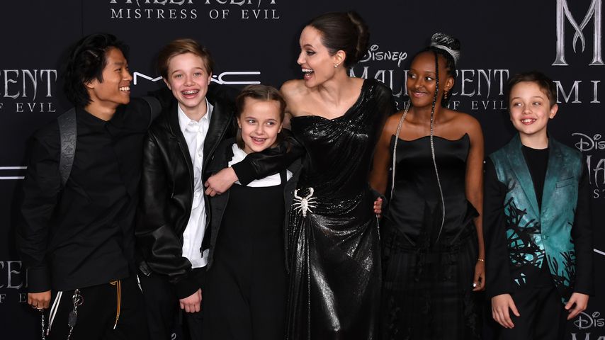 Angelina Jolie mit ihren Kindern im September 2019