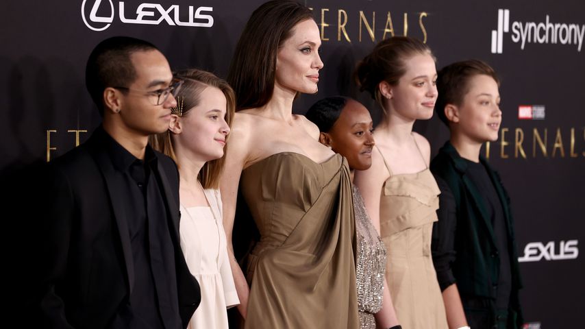 Angelina Jolie mit ihren Kindern Maddox, Vivienne, Zahara, Shiloh und Knox