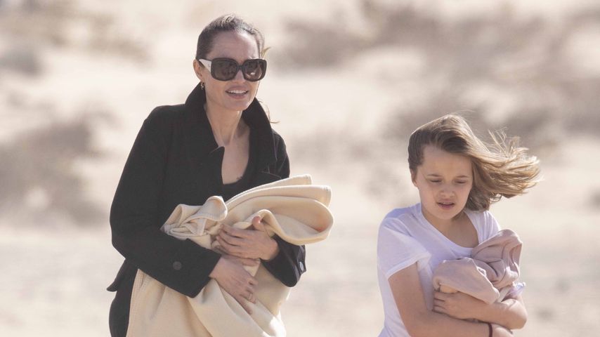 Angelina Jolie mit ihrer Tochter auf Fuerteventura