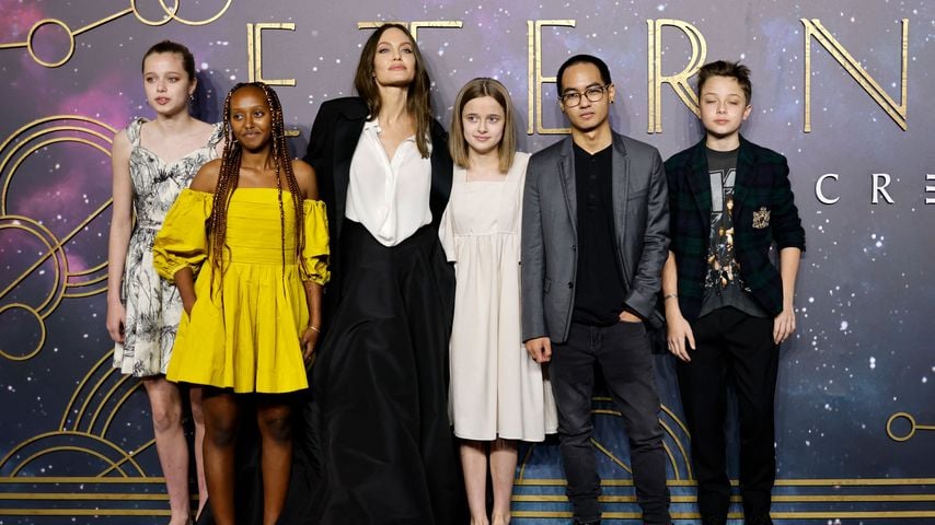 Angelina Jolie mit ihren Kindern, 2021
