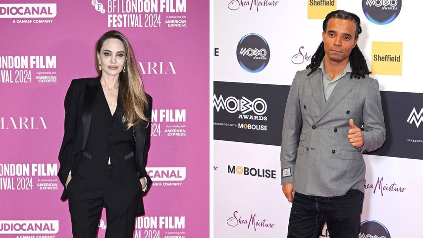 Collage: Angelina Jolie und Rapper Akala