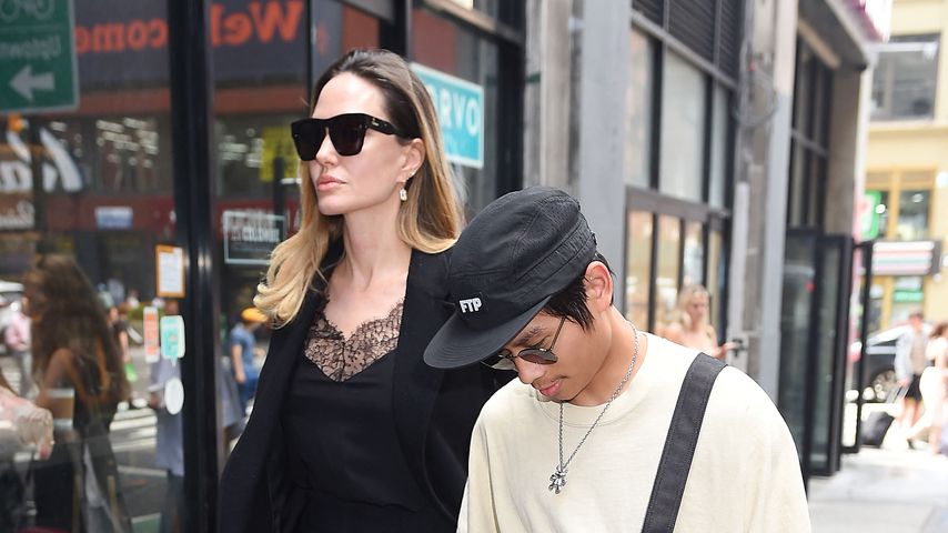 Angelina Jolie und Pax Thien Jolie-Pitt im August 2023 in New York City