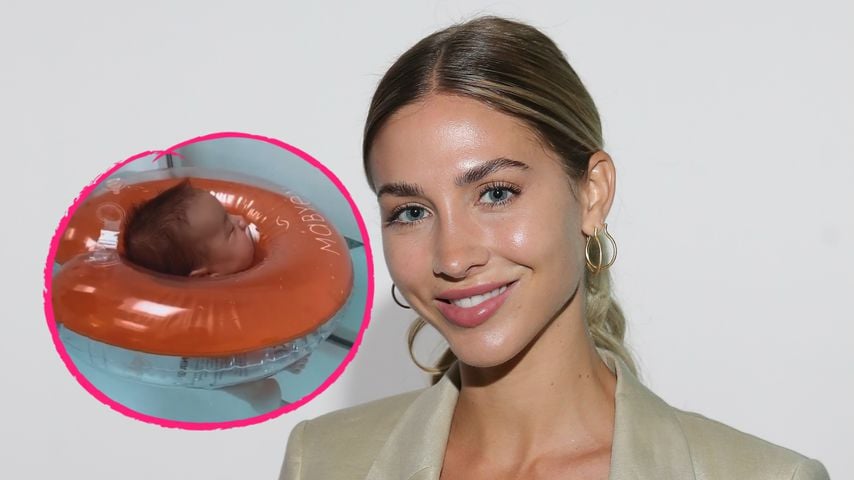 Süß! Ann-Kathrin Götze geht mit Sohn Rome zum Baby-Floating