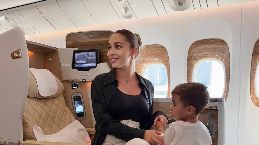 Ann-Kathrin Götze und ihr Sohn Rome