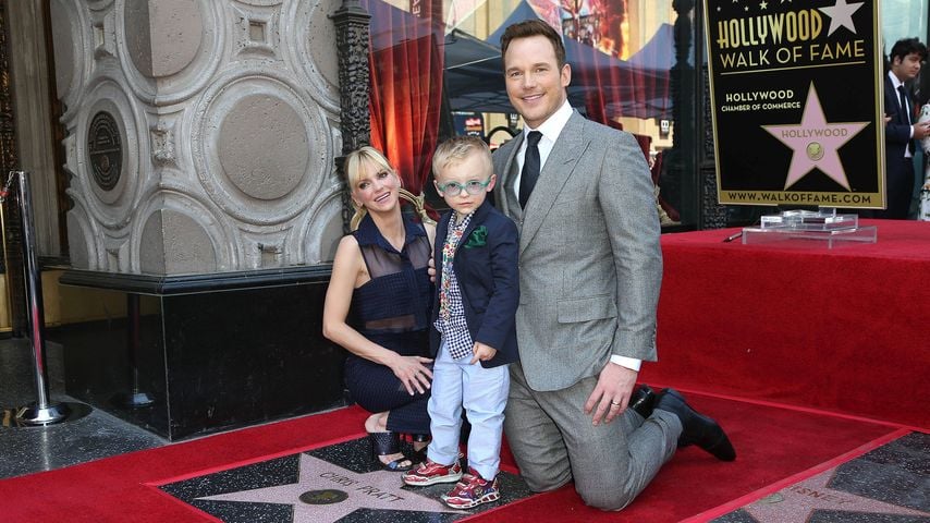 Anna Faris und Chris Pratt mit ihrem gemeinsamen Sohn Jack, 2017