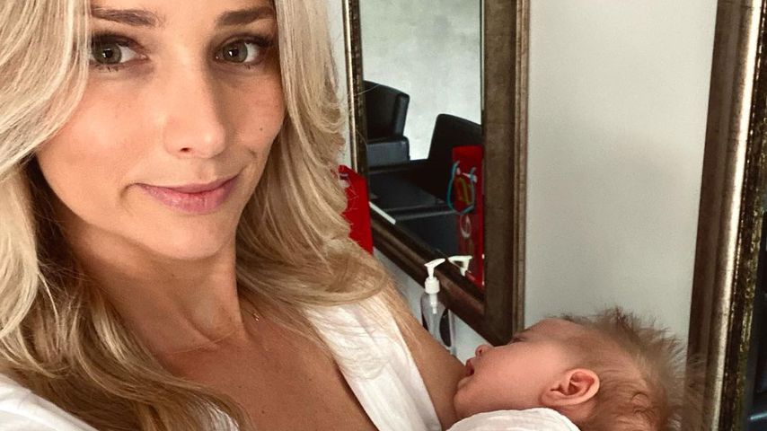 Strubbelkopf: Anna Heinrich postet goldiges Mama-Baby-Bild