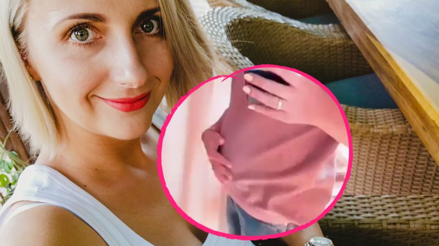 Hose geht nicht mehr zu! Anna Heiser zeigt ihren Babybauch