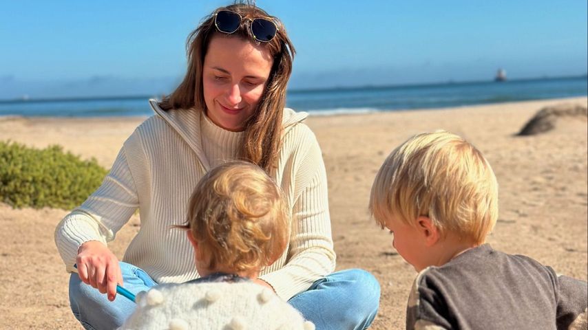 Anna Heiser und ihre Kinder im Juli 2024
