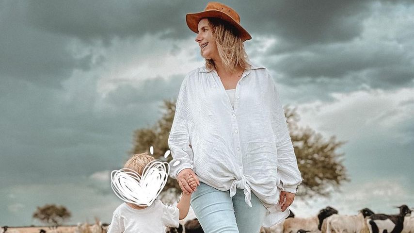 Anna Heiser und ihr Sohn Leon in Namibia