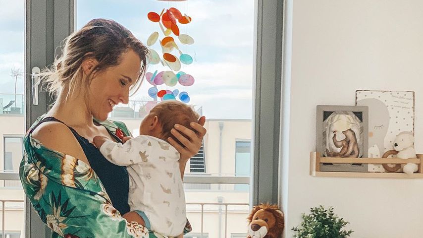 Anna Hofbauer mit ihrem Sohn Leo, Januar 2020