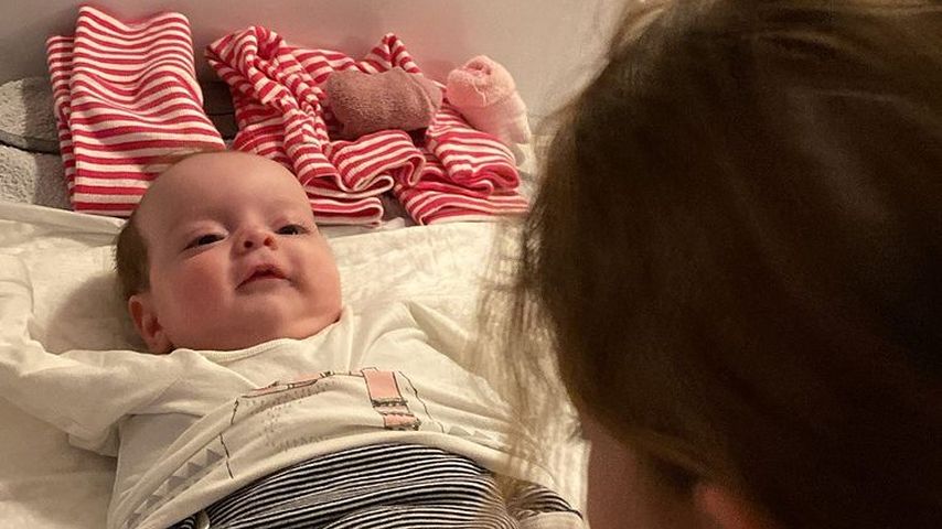 Anna-Maria Ferchichi mit ihrem Baby im Februar 2022