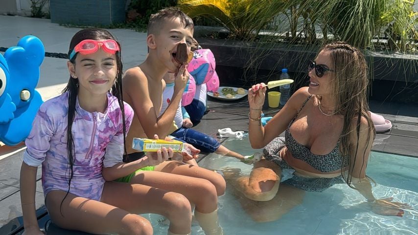 Anna-Maria Ferchichi mit zwei ihrer Kinder