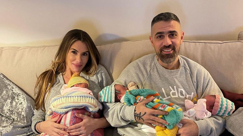 Anna-Maria Ferchichi und Bushido mit ihren Drillingen