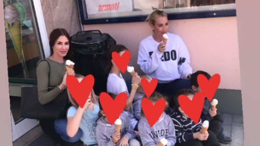Anna-Maria Ferchichi und Sarah Connor mit ihren Kindern