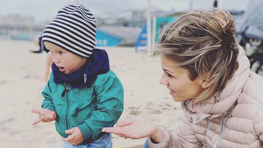 Anna-Maria Zimmermann mit Sohn Matti, August 2019