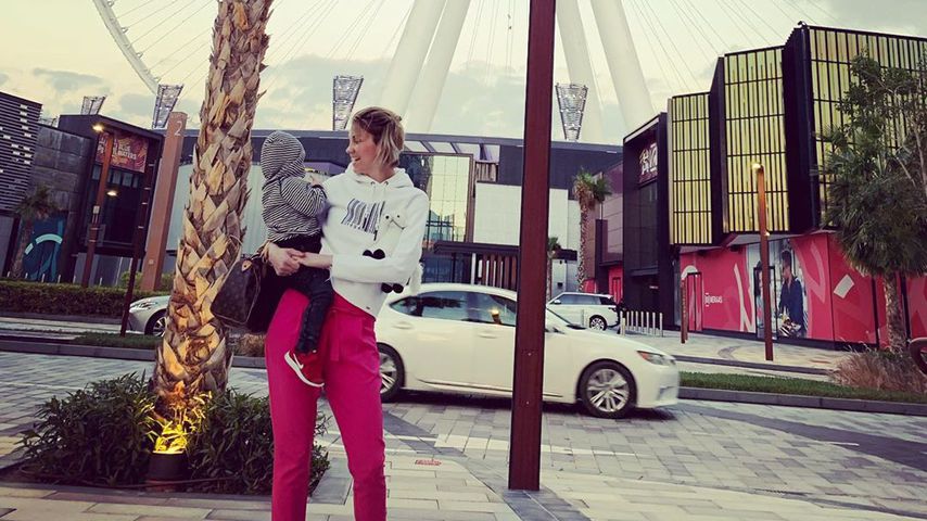 Anna-Maria Zimmermann und ihr Sohnemann Matti in Dubai