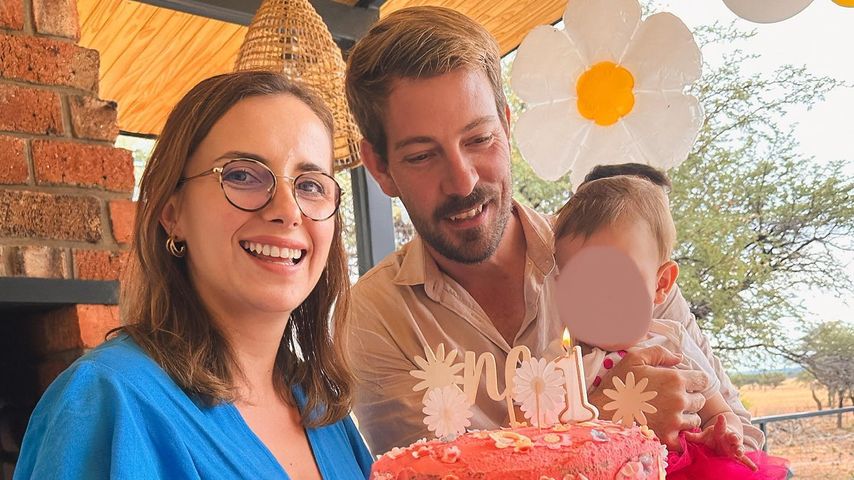 Anna und Gerald Heiser mit ihrer Tochter, November 2023