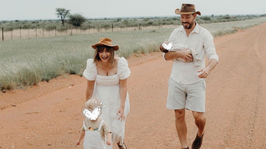 Anna und Gerald Heiser mit ihren Kindern im März 2023