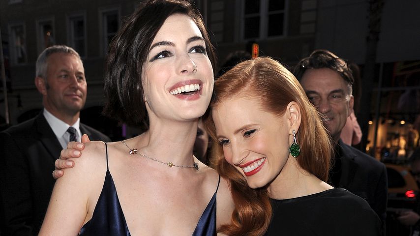 Anne Hathaway und Jessica Chastain bei der Premiere zu "Interstellar", Oktober 2014