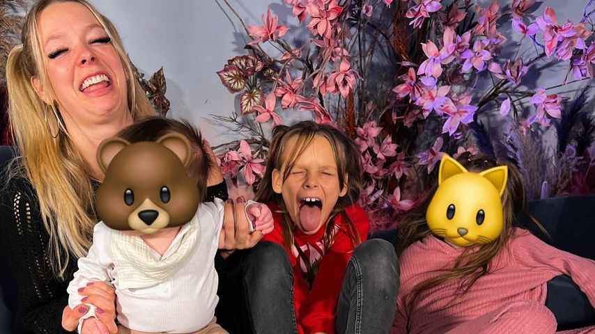 Anne Wünsche mit ihren Kindern Sávio, Juna und Miley