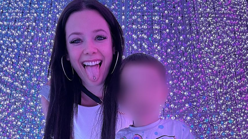 Anne Wünsche, Influencerin, mit ihrem Sohn Sávio