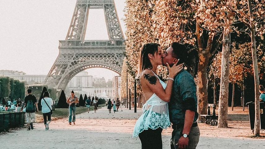 Anne Wünsche und ihr Freund Karim in Paris